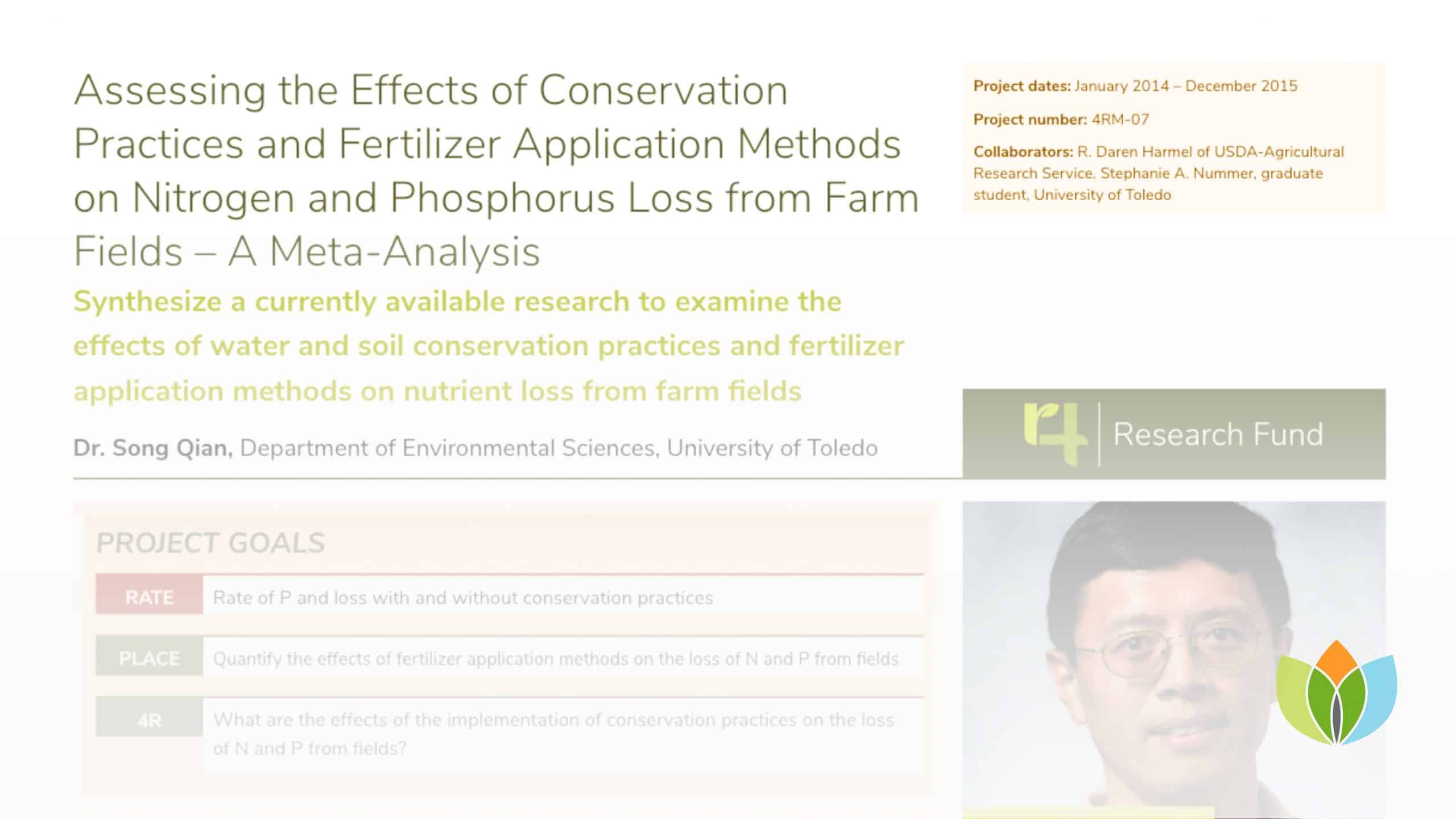 Assessing the Effects of Conservation Practices and Fertilizer Application Methods on Nitrogen and Phosphorus Loss from Farm Fields - A Meta-Analysis